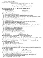 Đề thi thử TN THPT môn Sinh 1