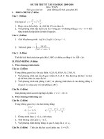Đề thi thử tú tài 2009-2010 môn Toán