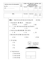 Đề KT Giữa HKI - TV&Toán Lớp 2