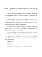 Lập kế hoạch phát triển nguồn nhân lực thư viện