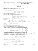 Đáp án chính thức đề thi HSG quốc gia năm 2009