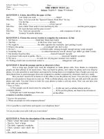 THE FIRST TEST (Nguyen Trung Truc)