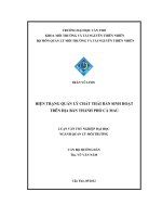 Hiện trạng quản lý chất thải rắn sinh hoạt trên địa bàn thành phố cà mau