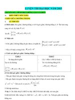 LUYỆN THI ĐẠI HỌC NĂM 2015  kiến thức nền môn Toán