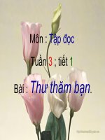 TĐ4 BÀI : THƯ THĂM BẠN