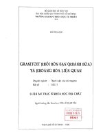 Granitoit khối hòn sạn ( khánh hòa)  và khoáng hóa liên quan