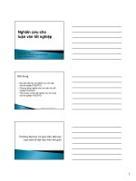 CAO HỌC  TÀI LIỆU NGHIÊN CỨU LÀM LUẬN VĂN