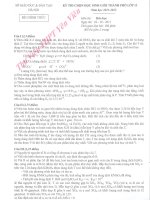 Đề thi chọn học sinh giỏi môn Hóa học TP.Hà Nội năm2011