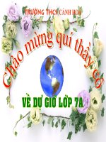 TIET 14- HOẠT ĐỘNG NÔNG NGHIỆP Ở ĐỚI ÔN HOÀ
