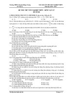 Đề thi thử TN THPT môn Lý 8
