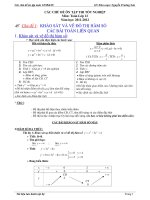 CÁC CHỦ ĐỀ ÔN THI TNTHPT Toán12