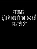 Bài 11. Khí quyển. Phân bố nhiệt độ không khí trên Trái Đất