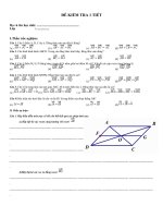 Kiểm tra 1 tiết chương I Hình học 10 (2011-2012)