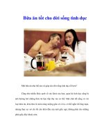BỮA ĂN TỐT CHO ĐỜI SỐNG TÌNH DỤC
