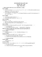 ĐỀ KIỂM TRA GIỮA KÌ I