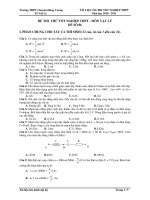 Đề thi thử TN THPT môn Lý 6