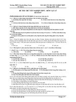Đề thi thử TN THPT môn Lý 7