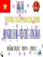 Chương trình hội nghị cán bộ - viên chức - công đoàn năm học 2011 - 2012