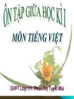 ĐỀ CƯƠNG ÔN TẬP KIỂM TRA GIỮA HỌC KỲ I - KHỐI 1