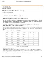 Phụ thuộc hàm và chuẩn hóa quan hệ