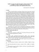 NGHIÊN CỨU KHẢ NĂNG SINH TỔNG HỢP VÀ TINH SẠCH HOẠT CHẤT ACARBOSE từ CHỦNG ACTINOPLANES SP  KCTC 9161 LÀM NGUYÊN LIỆU THUỐC CHỮA BỆNH ĐÁI THÁO ĐƯỜNG