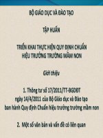 TT14 - Chuẩn đánh giá Hiệu trưởng MN