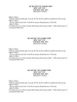 Đề thi thử TN THPT môn Văn 1