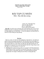 Bài tập cá nhân môn địa chất đại cương