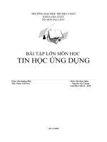 BÀI tập lớn môn học  TIN học ỨNG DỤNG