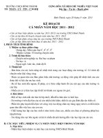 kế hoạch cá nhân năm học 2011-2012(mới)