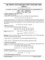 kiến thức cơ bản môn sinh thpt