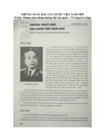 Những ngày đầu của nước Việt Nam mới