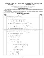 Đề và đáp án thi chọn HSG 12 - Đồng tháp 2011-2012