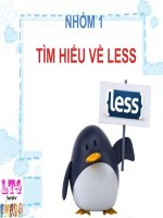 BÀI TẬP TIỂU LUẬN TÌM HIỂU VỀ LESS, Cách sử dụng LESS, Cú pháp của LESS