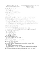 KIỂM TRA GIỮA KỲ I TOÁN (2011 - 2012)