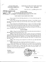 DANH SÁCH THI ĐUA CẤP TỈNH- HUẾ