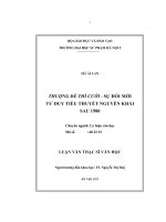 Thượng đế thì cười Sự đổi mới tư duy tiểu thuyết Nguyễn Khải sau 1980