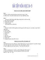 hóa họa lớp 8 bài tập chọn lọc cực hay