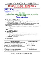 Giao An TA 6 để dạy thêm,tu chon