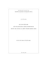 Bài toán hỗn hợp đối với hệ phương trình schrodinger trong trụ với đáy là miền với biên không trơn