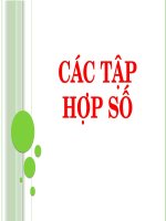 CÁC TẬP HỢP SỐ