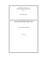 Phản ứng của một số giống đậu tương khi nảy mầm trong điều kiện thiếu nước
