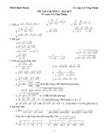 Chọn lọc các  dạng toán đại số 9 chương I