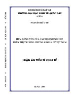 huy động vốn của các doanh nghiệp trên thị trường chứng khoán ở việt nam