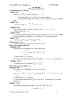 Đề thi thử TN THPT môn Toán 2