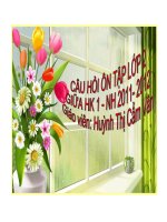 ĐỀ CƯƠNG ÔN TẬP KIỂM TRA GIỮA HỌC KỲ I - KHỐI 2