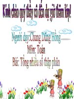 Toán 5 Tổng nhiều số thập phân