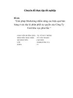 giải pháp marketing nhằm nâng cao hiệu quả bán hàng ở các đại lý phân phối ủy quyền của công ty ford khu vực phía bắc