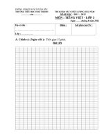 Đề thi KSCL ( 2011-2012)