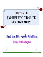 Tạo hiệu ứng trên PowerPoint